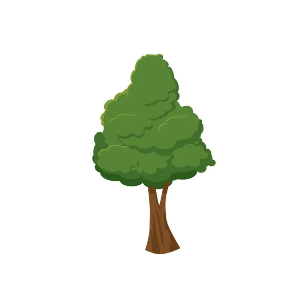 Icono de árbol verde, estilo de dibujos animados — Vector de stock