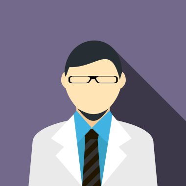 Bir sakallı bir gri takım elbise simgesi gözlüklü adam