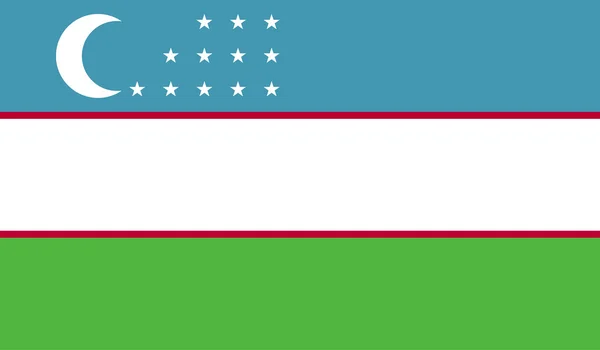 Oezbekistan vlag afbeelding — Stockvector