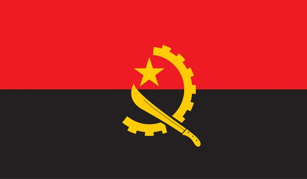 Angolas flagga bild — Stock vektor