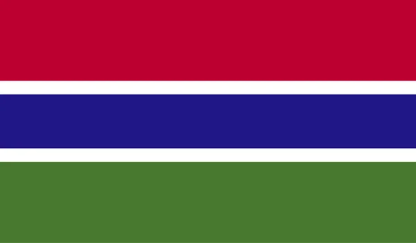 ガンビアの旗のイメージ — ストックベクタ