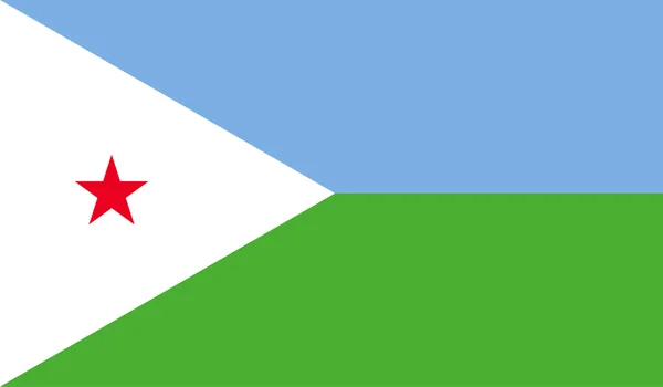 ジブチの旗のイメージ — ストックベクタ