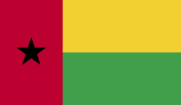 Guinea-Bissaus flagga bild — Stock vektor