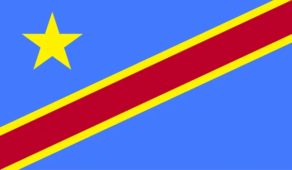Demokratikus Köztársaság Kongói jelző kép — Stock Vector
