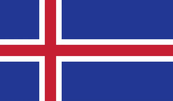 Islandia bandera imagen — Vector de stock