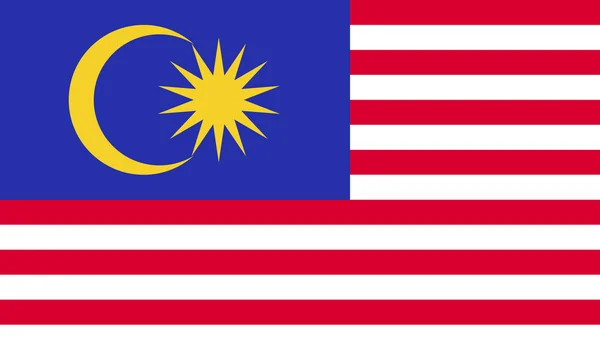 Bild der malaysischen Flagge — Stockvektor