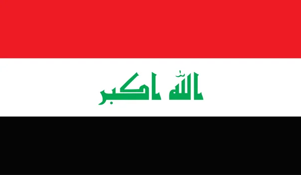 Irak vlag afbeelding — Stockvector