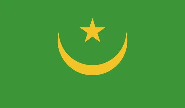 Image drapeau mauritanien — Image vectorielle