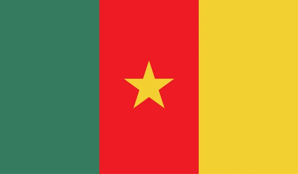Kameruns flagga bild — Stock vektor