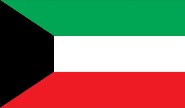 Imagem da bandeira do kuwait —  Vetores de Stock