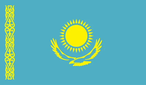 Kazachstan vlag afbeelding — Stockvector