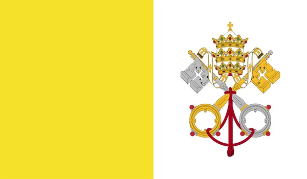 Image drapeau de la Cité du Vatican — Image vectorielle