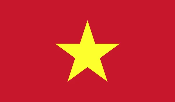 Vietnam flaggan bild — Stock vektor