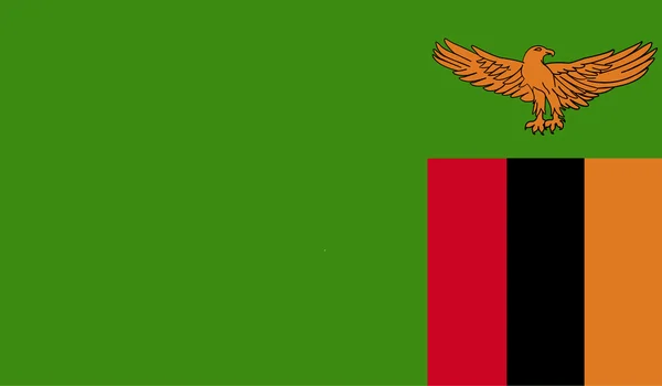 ザンビア国旗画像 — ストックベクタ