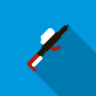 Paintball marker simgesi, düz stil