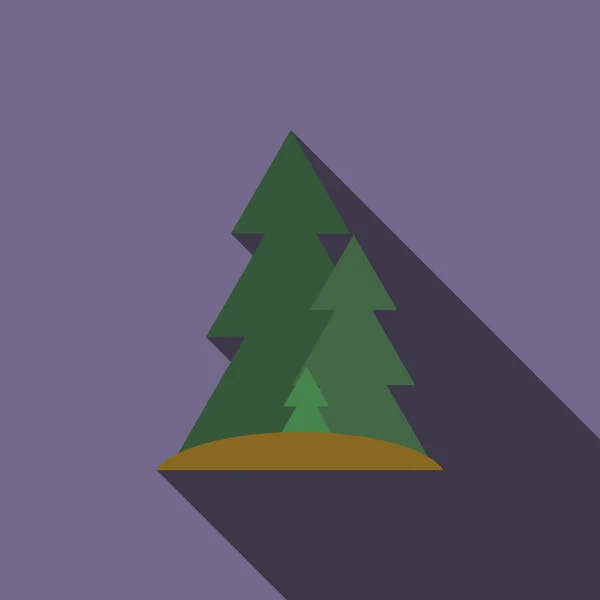 Ícone de floresta, estilo plano — Vetor de Stock