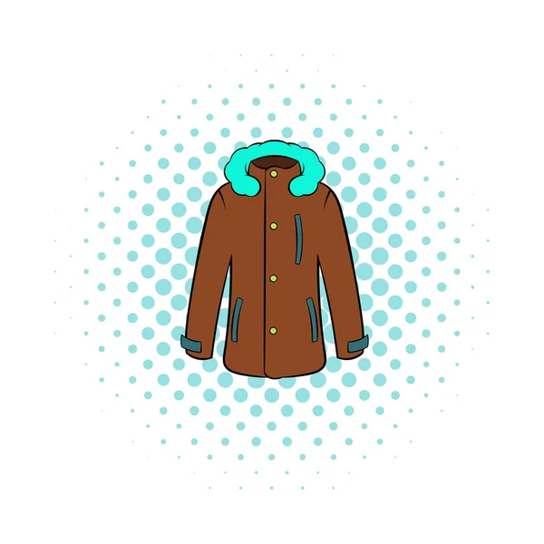 Vinter jacka ikon, serier stil — Stock vektor