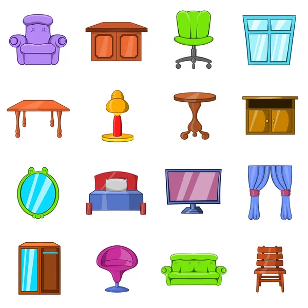 Conjunto de ícones de móveis — Vetor de Stock