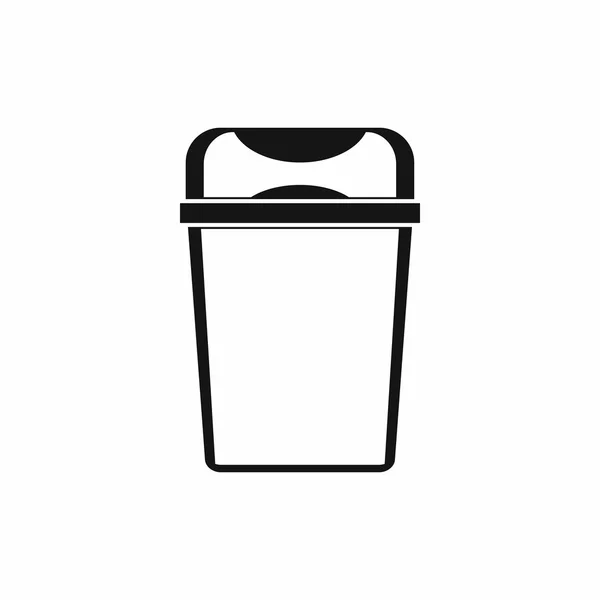 Mülleimer-Ikone, einfacher Stil — Stockvektor