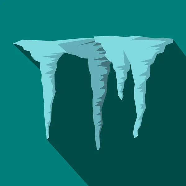 Icono de Icicles en estilo plano — Vector de stock