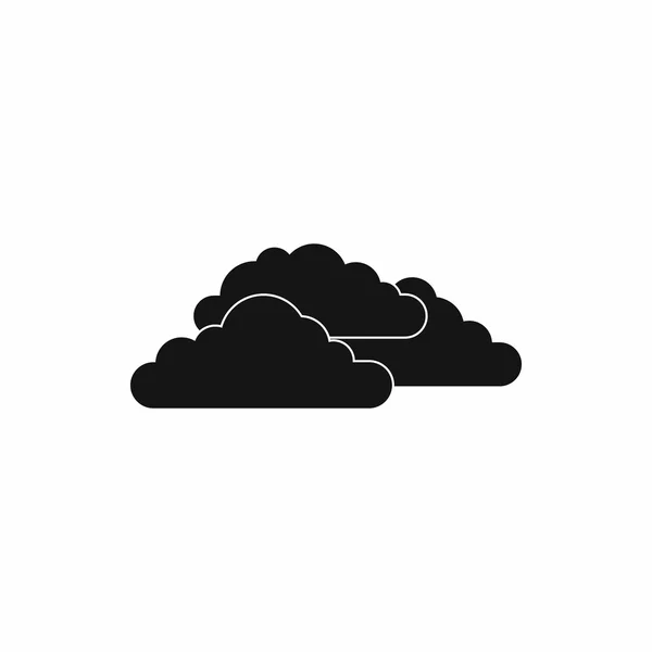 Wolken pictogram, eenvoudige stijl — Stockvector