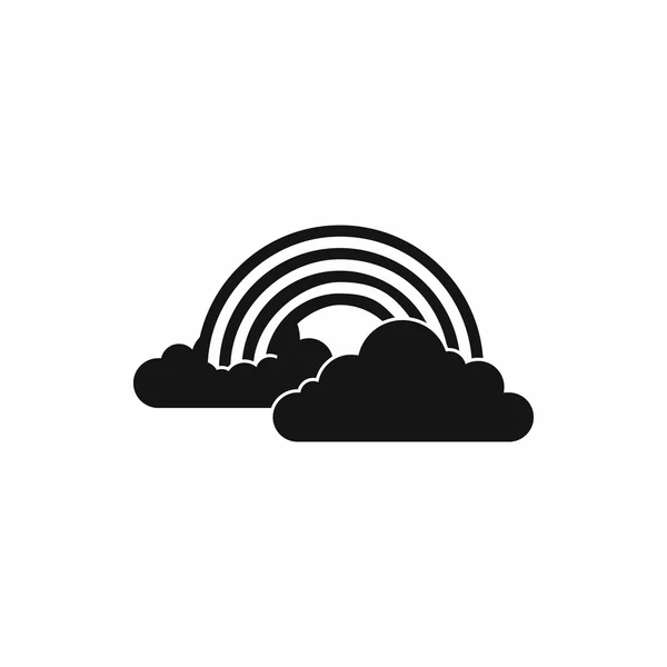 Reainbow and clouds icon, simple style — стоковый вектор