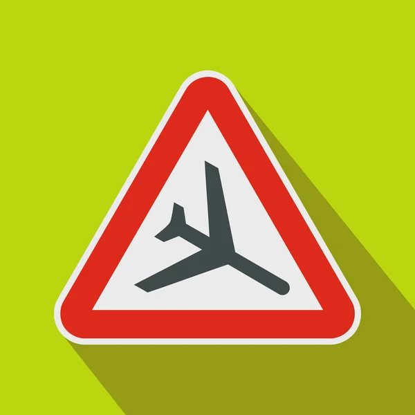 Uyarı işareti düşük uçan uçak simgesinin — Stok Vektör