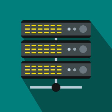 Düz stil simgesinde sunucuları