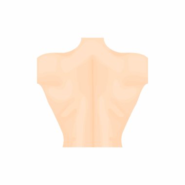 Karikatür tarzı insan arka simgesi