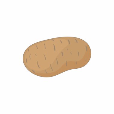 Taze patates ikonu, çizgi film tarzı.