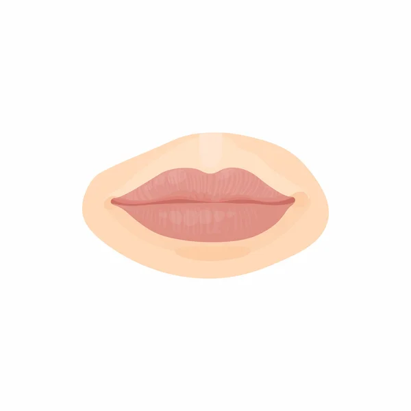 Icône lèvres dans le style de dessin animé — Image vectorielle