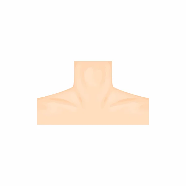 Icono del cuello humano en estilo de dibujos animados — Vector de stock