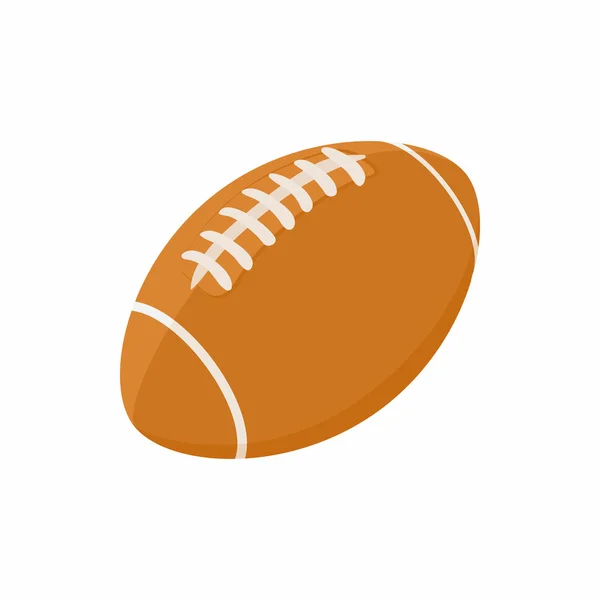 Reugby ball icon in cartoon style — стоковый вектор