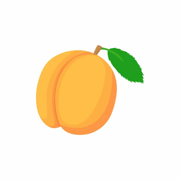 Fresh apricot icon in cartoon style — Stock Vector