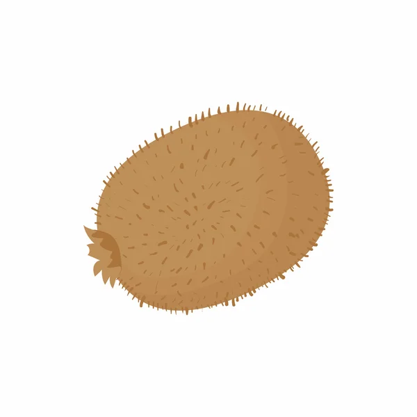 Ripe whole kiwi icon, cartoon style — Stock Vector