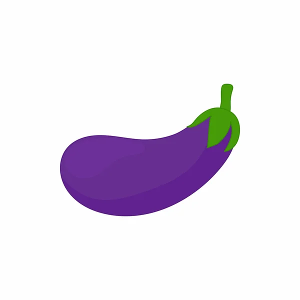 Icône aubergine dans le style de dessin animé — Image vectorielle
