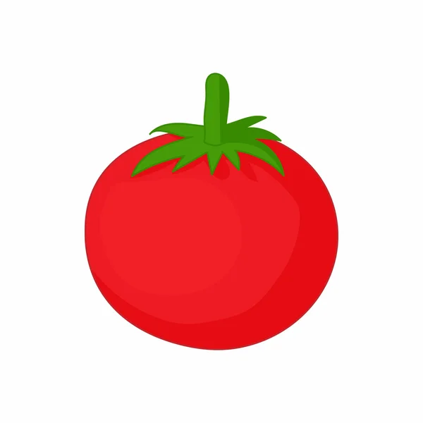 Ikon tomat merah, gaya kartun - Stok Vektor