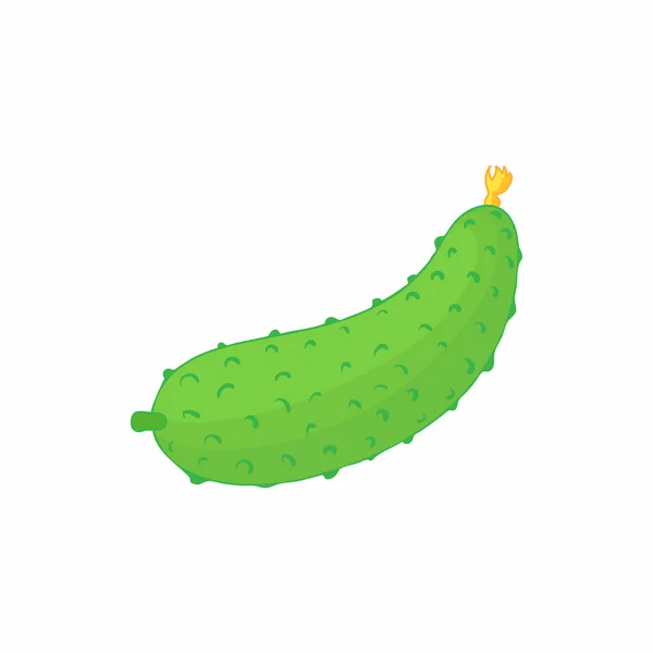 Icono de pepino en estilo de dibujos animados — Vector de stock