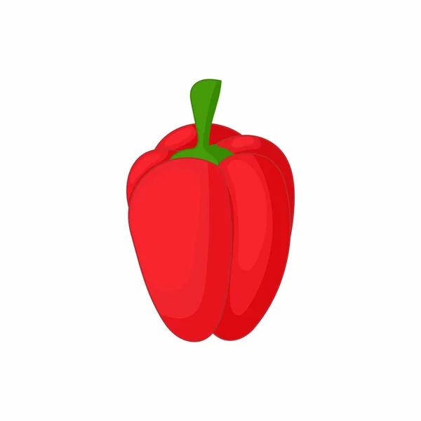 Icono de pimiento rojo, estilo de dibujos animados — Archivo Imágenes Vectoriales