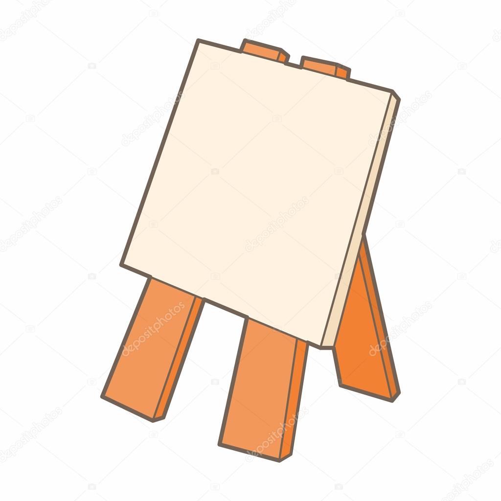 Animado: iconos caballete | Icono de caballete de madera, estilo de