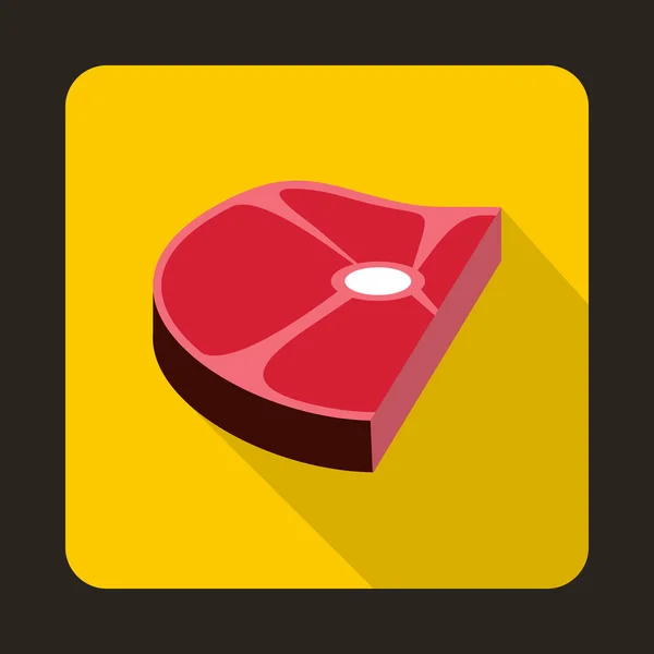 Steak Icon, Flat style — Stock Vector