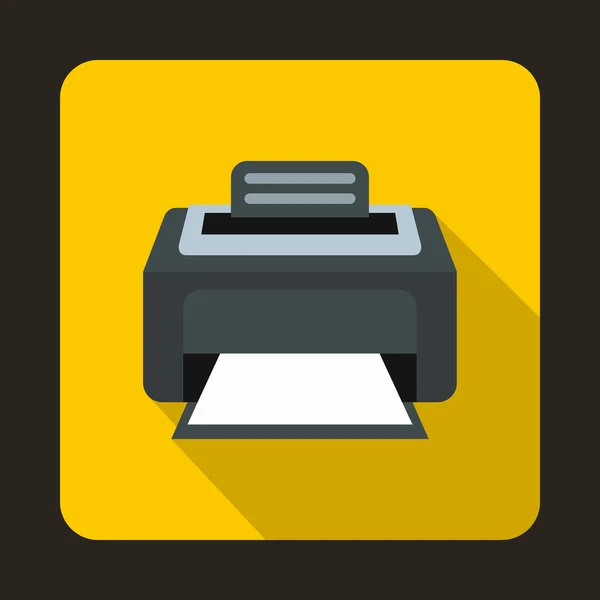 Moderní laserová tiskárna ikona, ploché styl — Stockový vektor