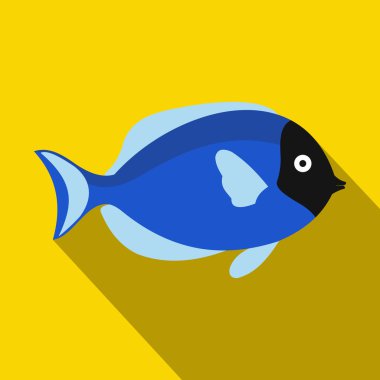 Cerrah balık simgesi, düz stil