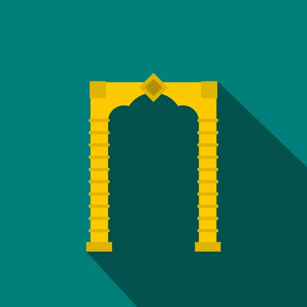 Икона восточной арки, плоский стиль — стоковый вектор