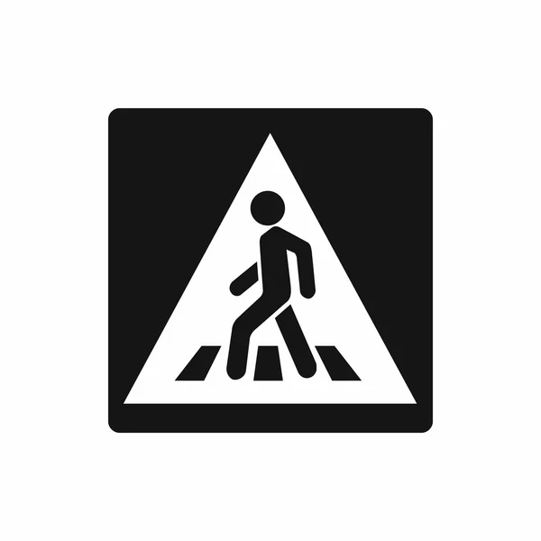 Icône de signalisation piétonne, style simple — Image vectorielle