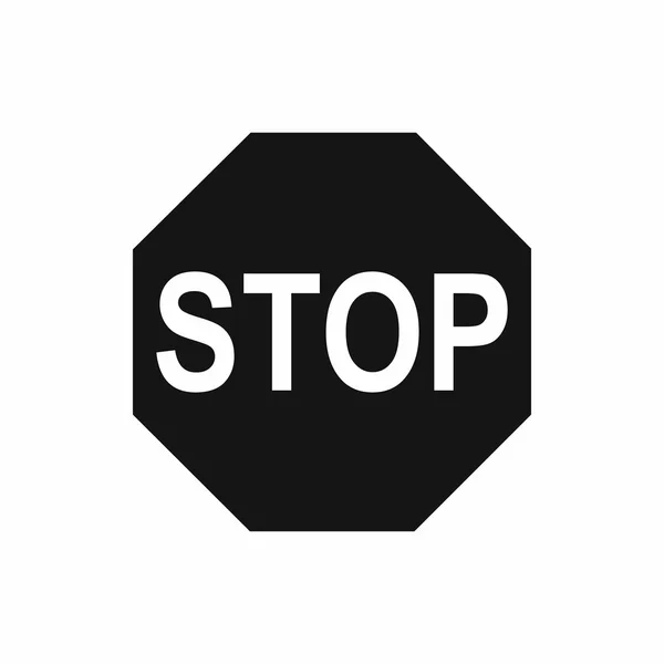 Stopbord pictogram, eenvoudige stijl — Stockvector