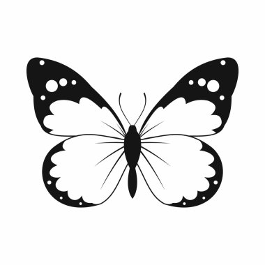 Kelebek kutsal kişilerin resmi, basit tarzı