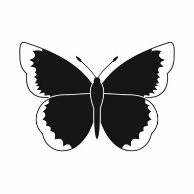 Kelebek kutsal kişilerin resmi, basit tarzı