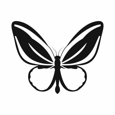 Kelebek kutsal kişilerin resmi, basit tarzı