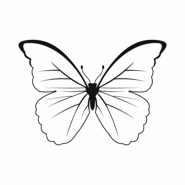 Kelebek kutsal kişilerin resmi, basit tarzı